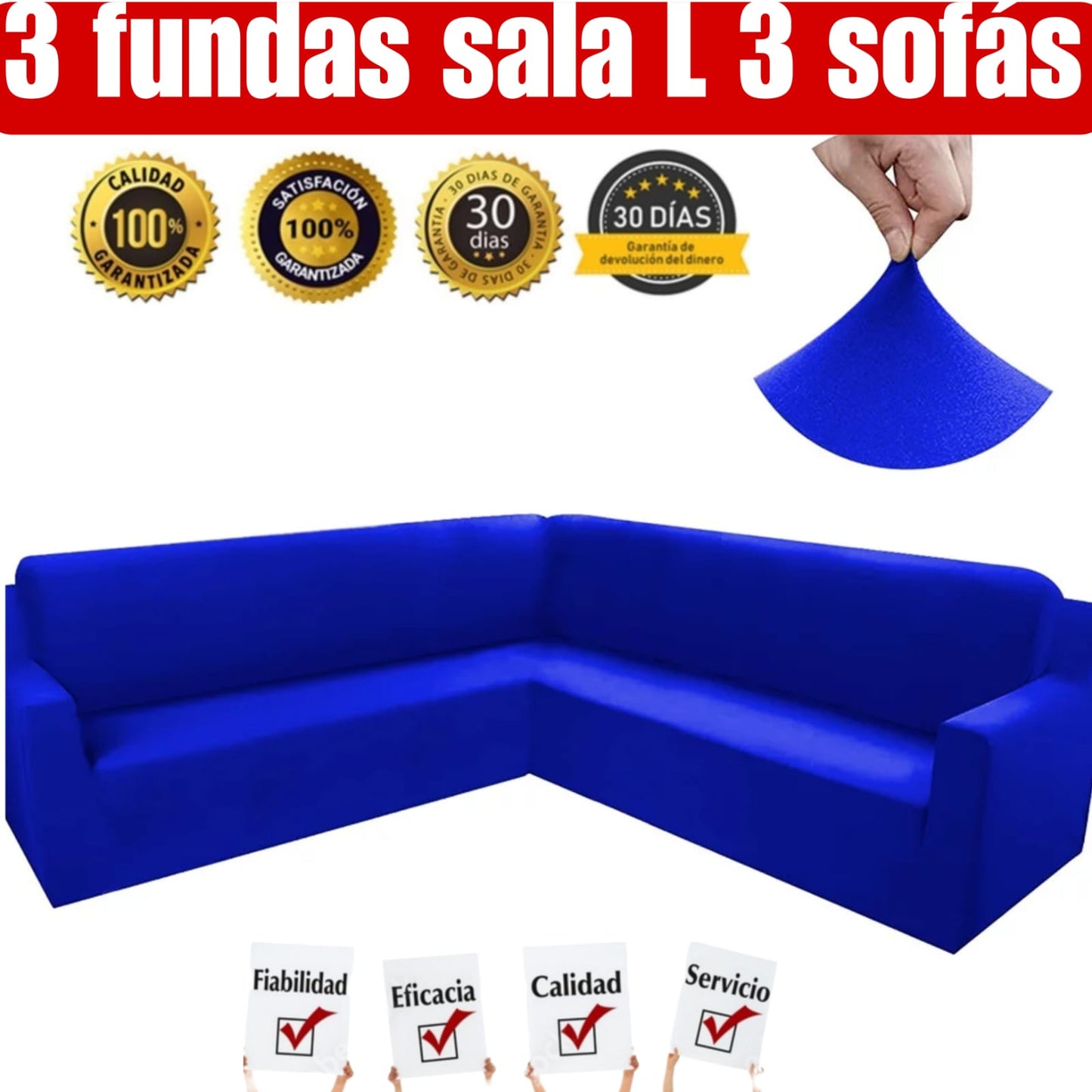 OFERTA EN FUNDAS AJUSTABLES PARA SALA L 3 SOFAS ⭐⭐⭐⭐⭐5/5