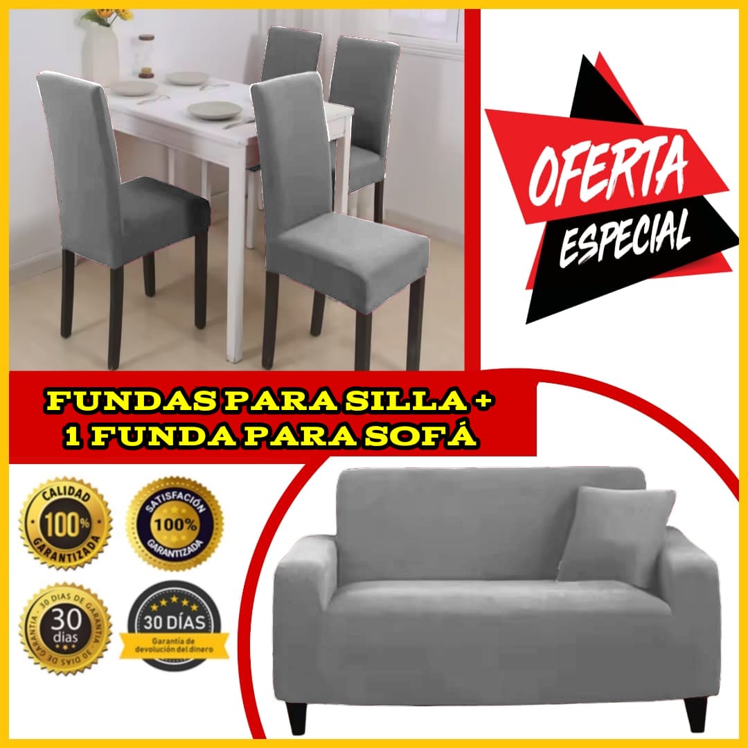 OFERTA EN FUNDA PARA SOFA + FUNDAS PARA SILLAS DEL COMEDOR ⭐⭐⭐⭐⭐5/5