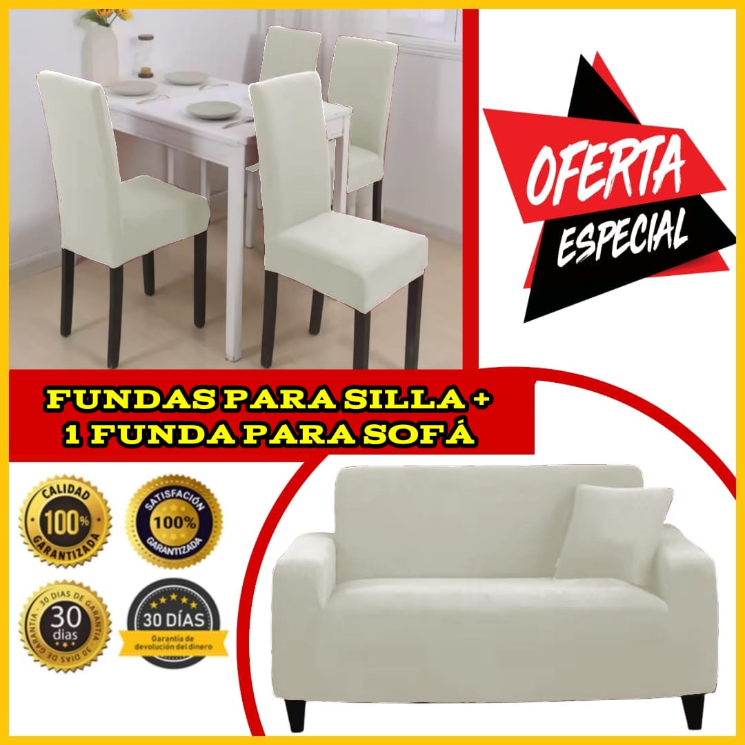 OFERTA EN FUNDA PARA SOFA + FUNDAS PARA SILLAS DEL COMEDOR ⭐⭐⭐⭐⭐5/5