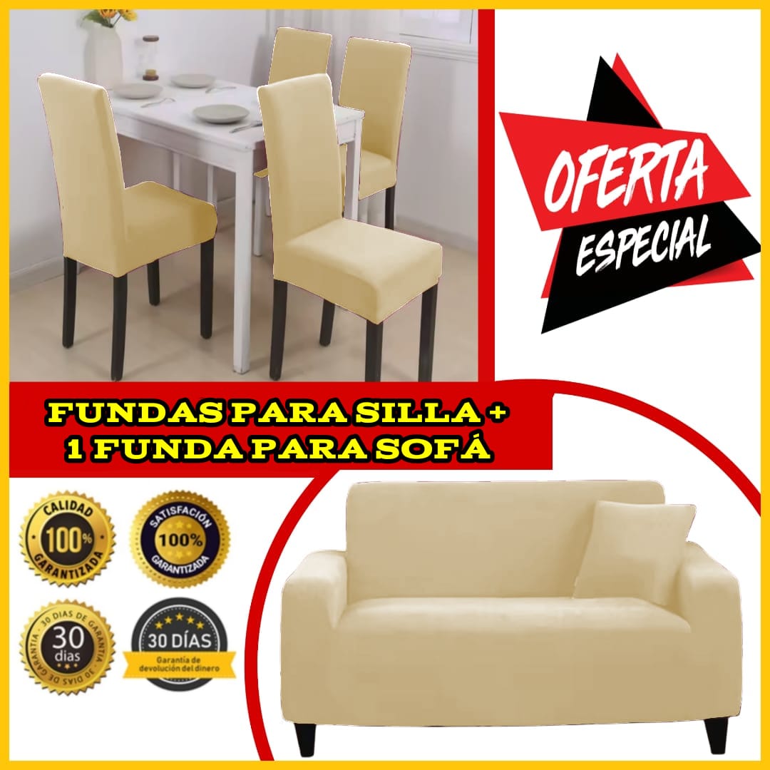 OFERTA EN FUNDA PARA SOFA + FUNDAS PARA SILLAS DEL COMEDOR ⭐⭐⭐⭐⭐5/5