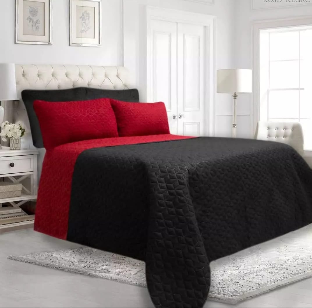 COLCHAS PREMIUM NEGRO-ROJO FAZ 5/5⭐️⭐️⭐️⭐️⭐️