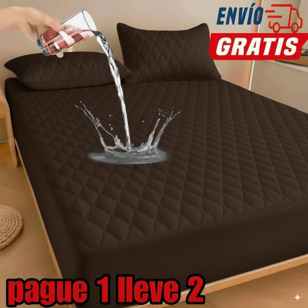 PROMOCION EN CUBRE COLCHON PAGUE 1 LLEVE 2 +4 fundas de almohada  ⭐⭐⭐⭐⭐5/5