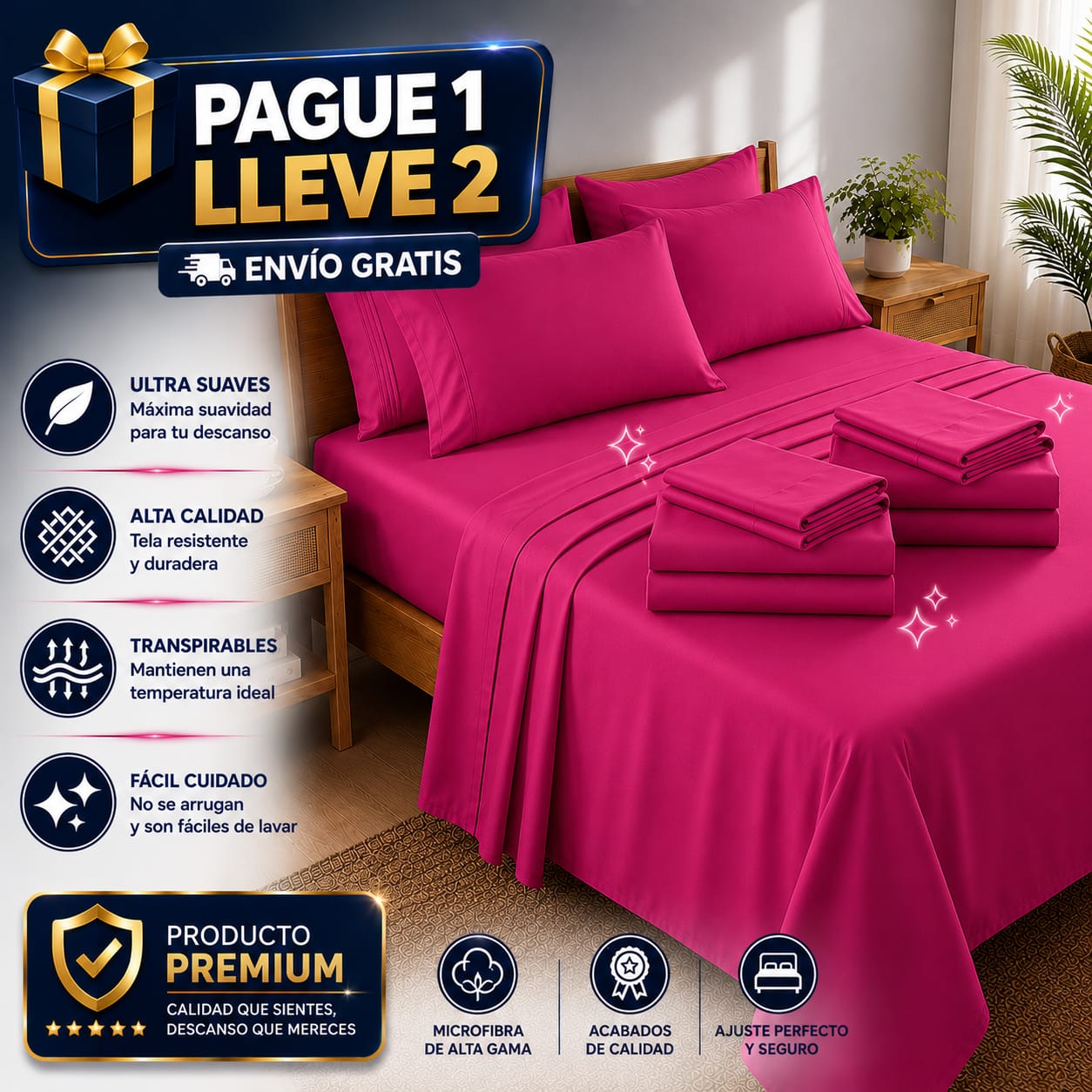 OFERTA EN SABANAS PAGUE 1 LLEVE 2 ⭐⭐⭐⭐⭐5/5