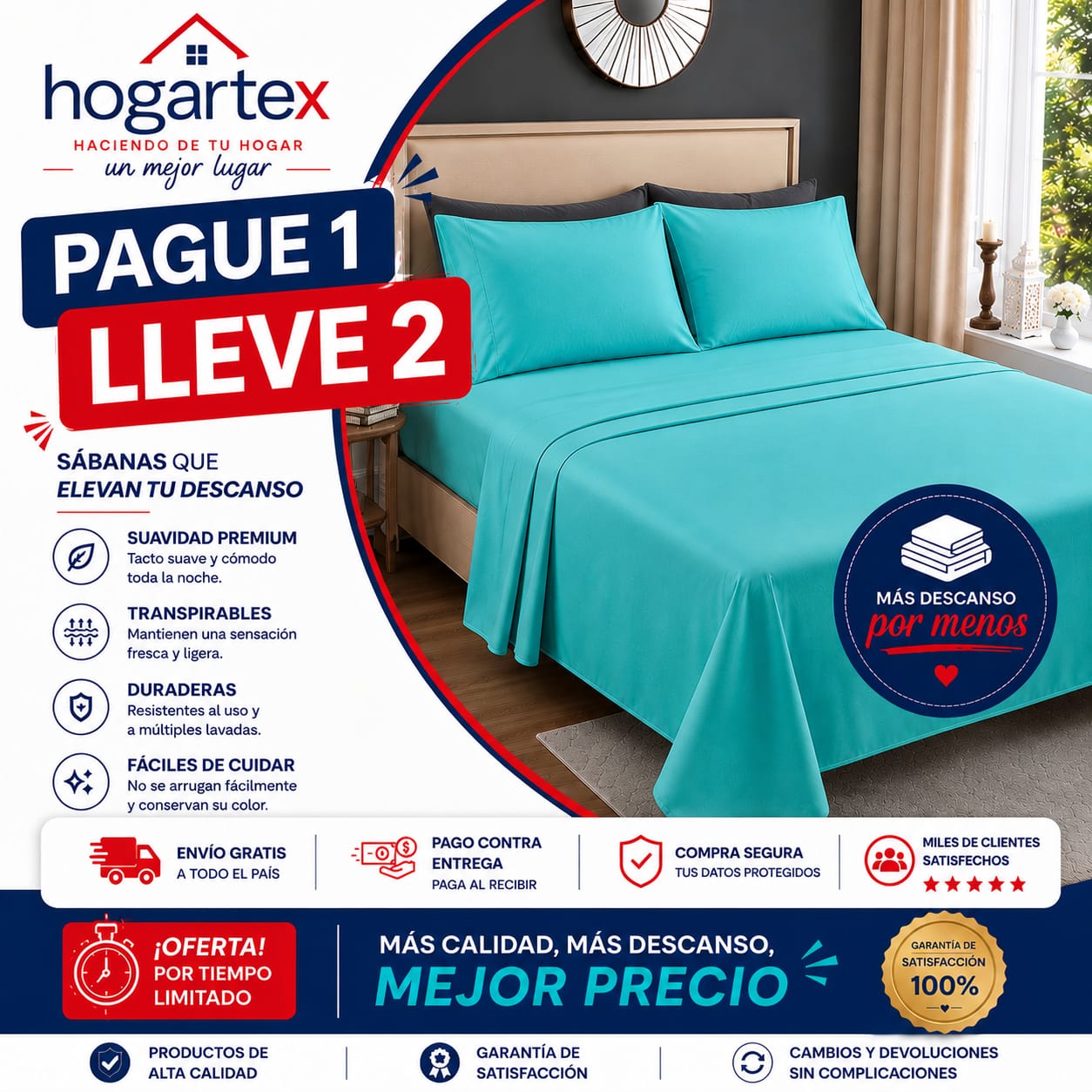 OFERTA EN SABANAS PAGUE 1 LLEVE 2 ⭐⭐⭐⭐⭐5/5