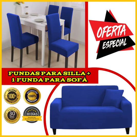 OFERTA EN FUNDA PARA SOFA + FUNDAS PARA SILLAS DEL COMEDOR ⭐⭐⭐⭐⭐5/5