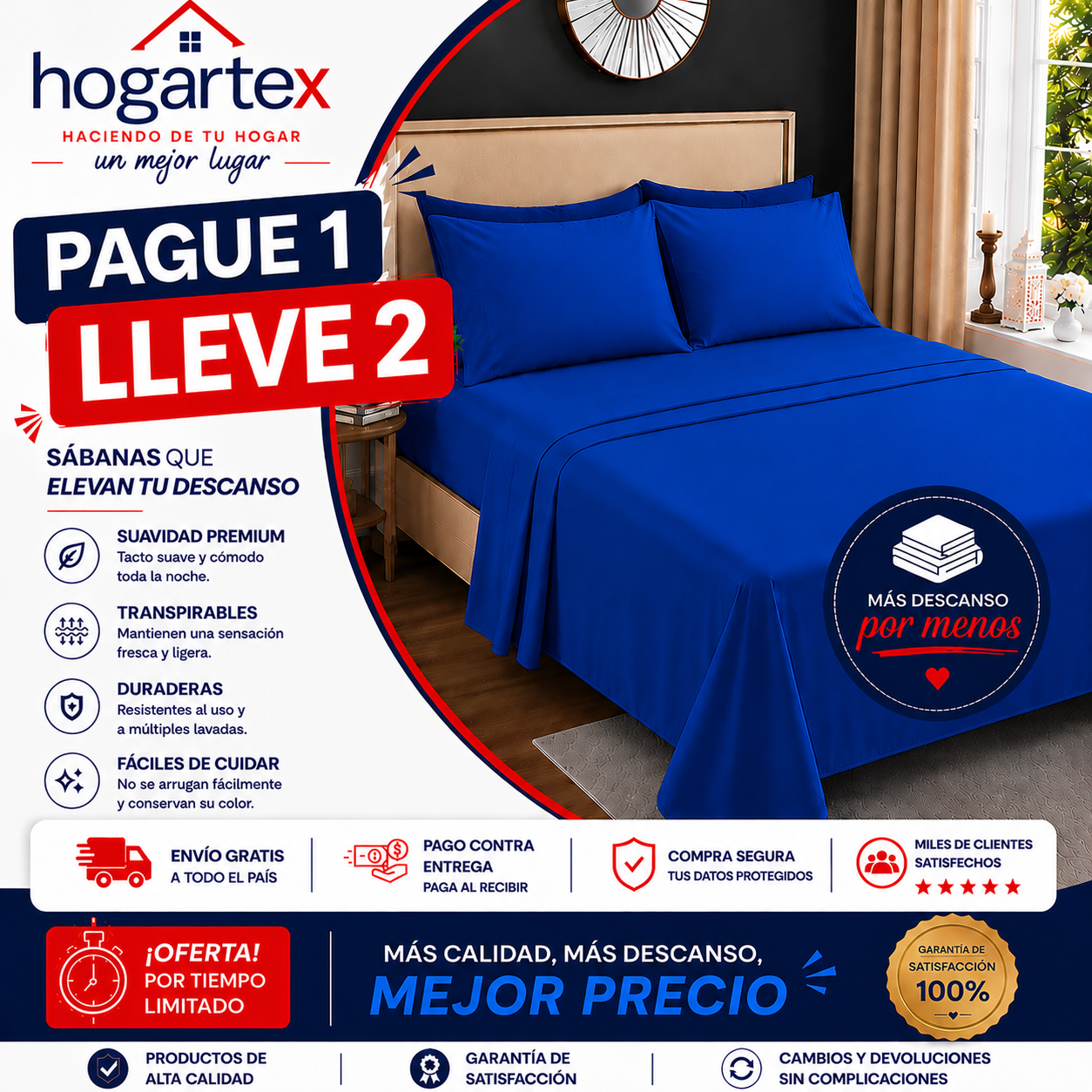 OFERTA EN SABANAS PAGUE 1 LLEVE 2 ⭐⭐⭐⭐⭐5/5