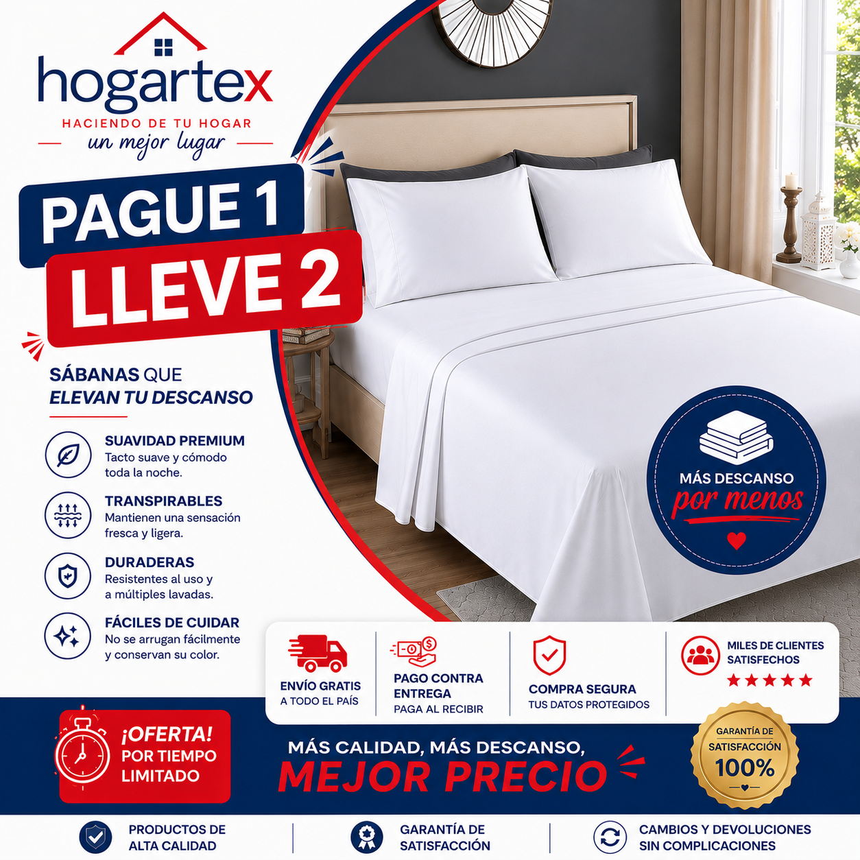 OFERTA EN SABANAS PAGUE 1 LLEVE 2 ⭐⭐⭐⭐⭐5/5