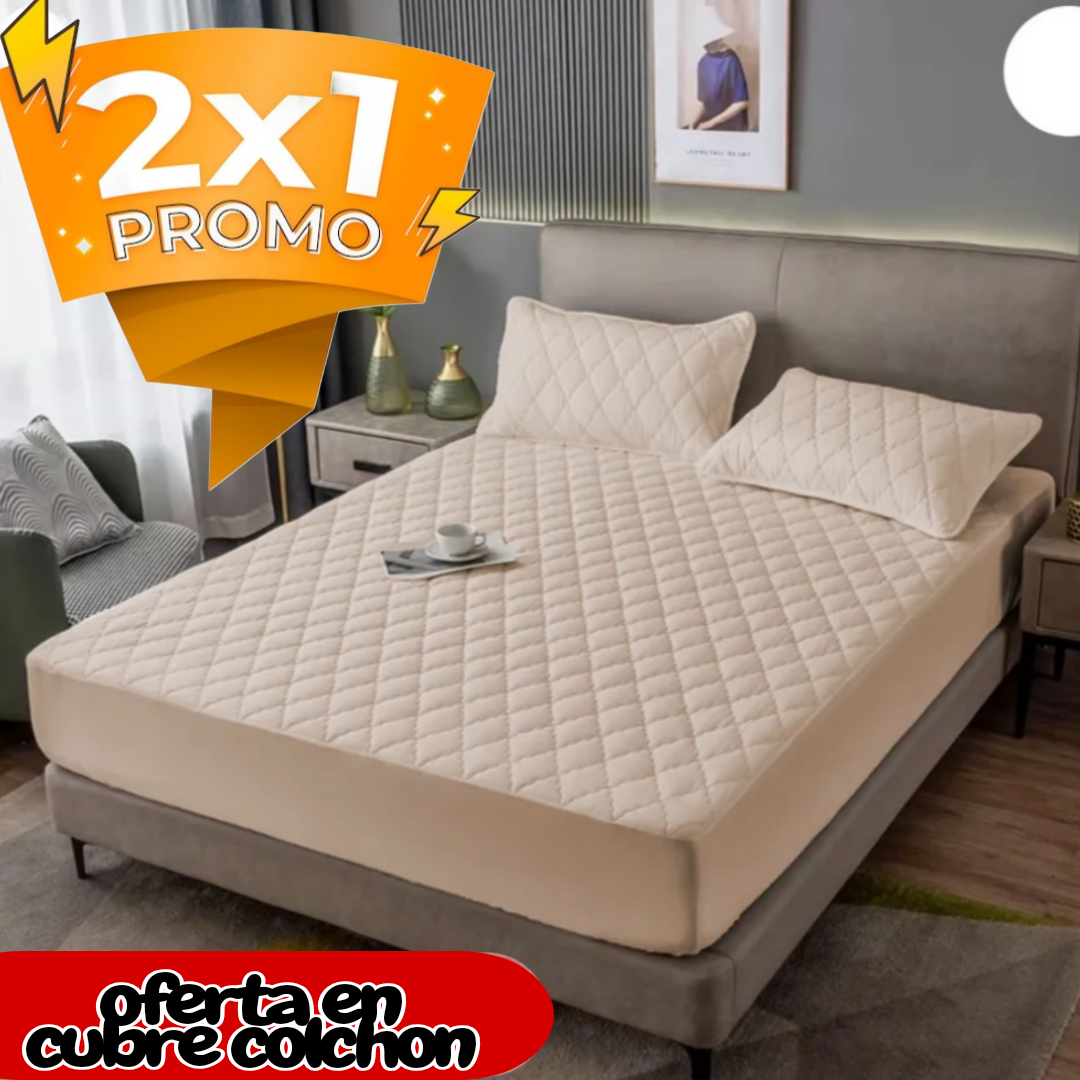 PROMOCION EN CUBRE COLCHON PAGUE 1 LLEVE 2 +4 fundas de almohada  ⭐⭐⭐⭐⭐5/5