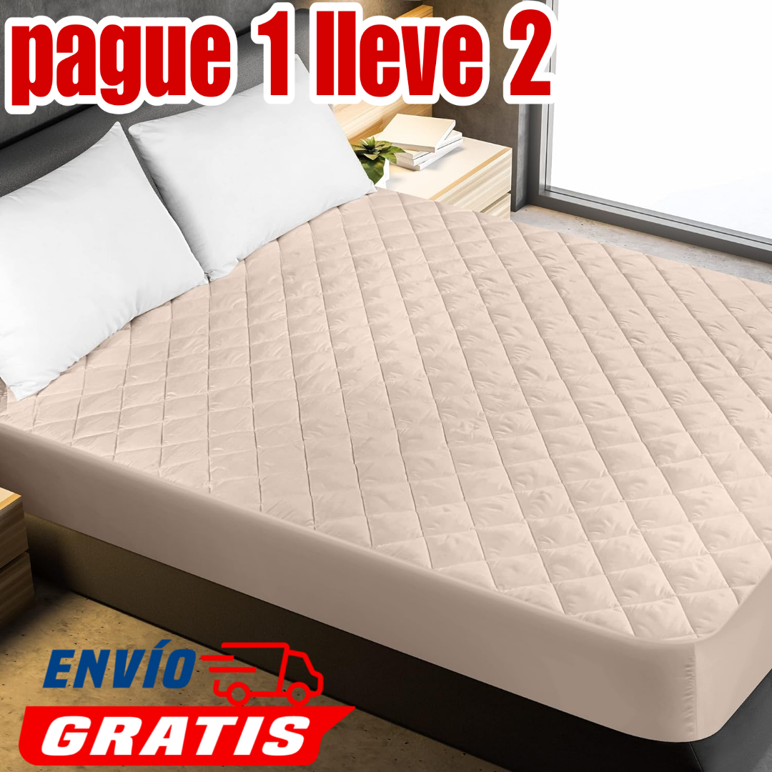 PROMOCION EN CUBRE COLCHON PAGUE 1 LLEVE 2 +4 fundas de almohada  ⭐⭐⭐⭐⭐5/5
