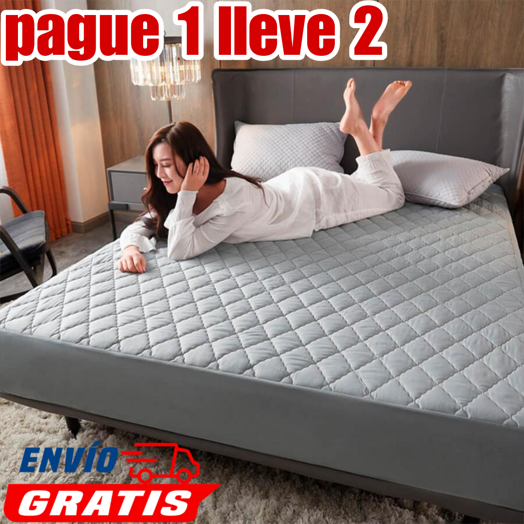 PROMOCION EN CUBRE COLCHON PAGUE 1 LLEVE 2 +4 fundas de almohada  ⭐⭐⭐⭐⭐5/5
