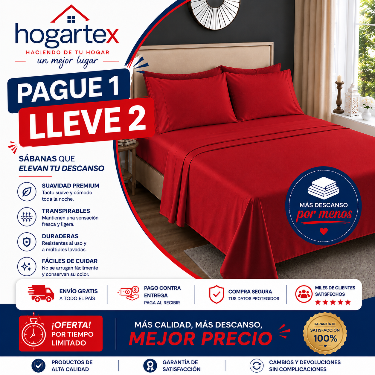 OFERTA EN SABANAS PAGUE 1 LLEVE 2 ⭐⭐⭐⭐⭐5/5