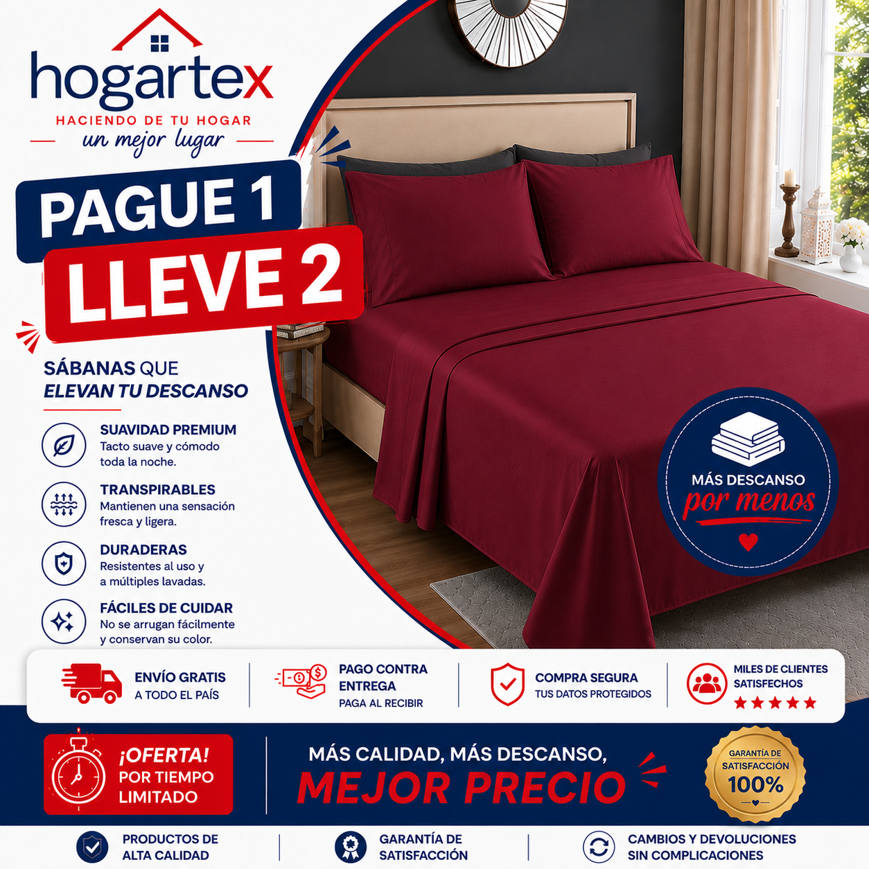 OFERTA EN SABANAS PAGUE 1 LLEVE 2 ⭐⭐⭐⭐⭐5/5