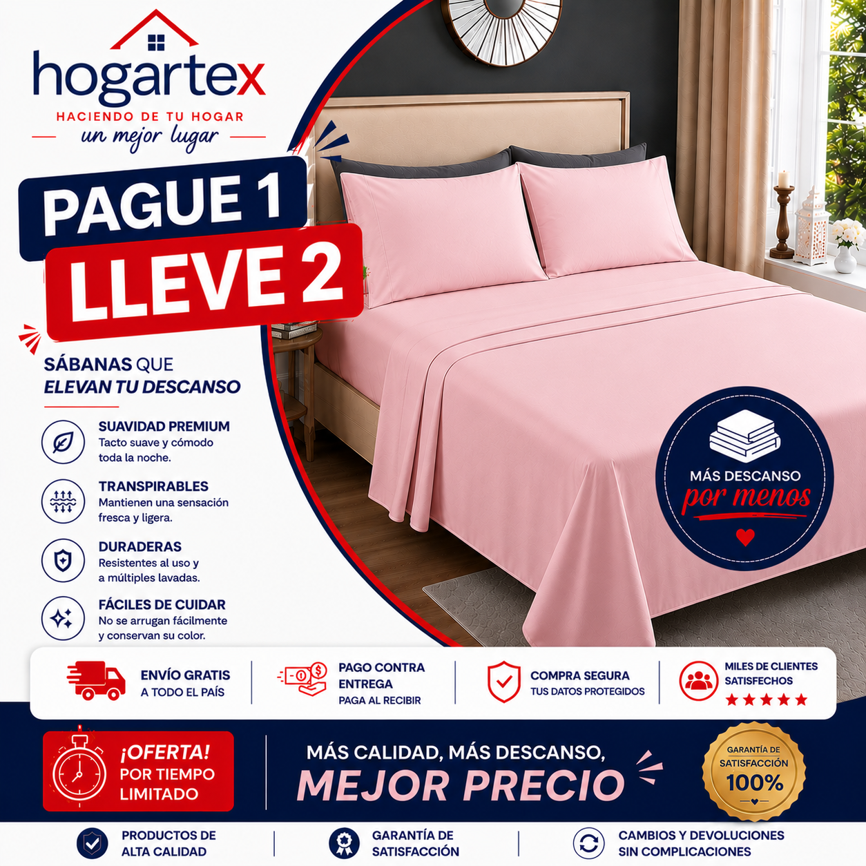 OFERTA EN SABANAS PAGUE 1 LLEVE 2 ⭐⭐⭐⭐⭐5/5