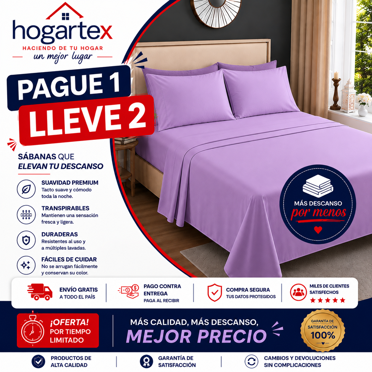 OFERTA EN SABANAS PAGUE 1 LLEVE 2 ⭐⭐⭐⭐⭐5/5